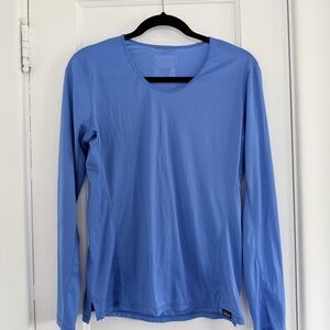 Patagonia Capilene Lightweight Long Sleeve Blue Women's Knit T-Shirt Size M